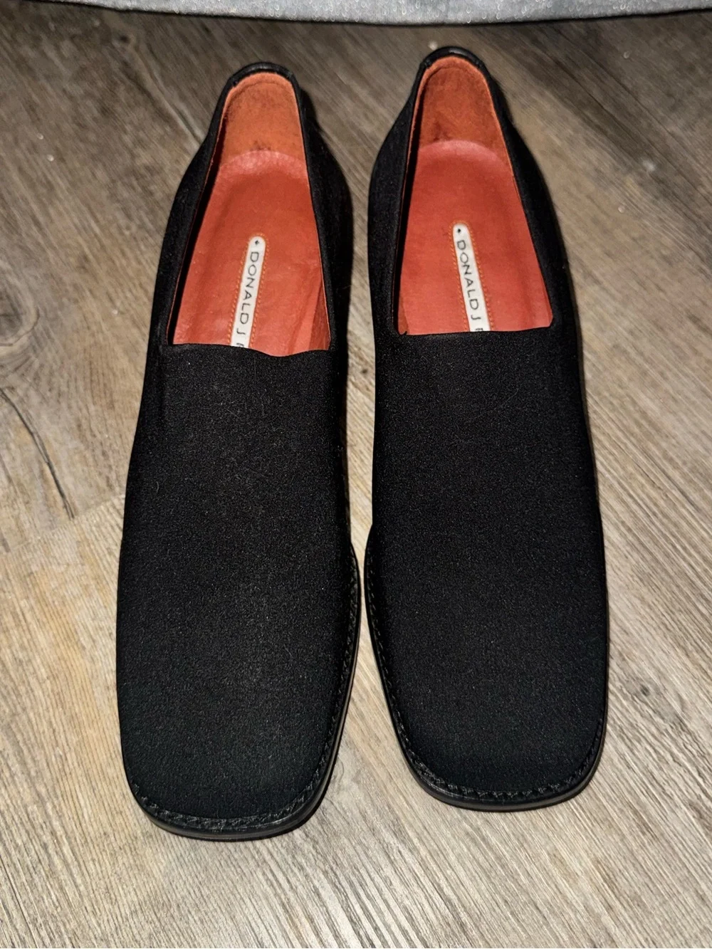 Donald J. Pliner Black Minimalist Slip-On Loafers Shooties Women's Size 5.5